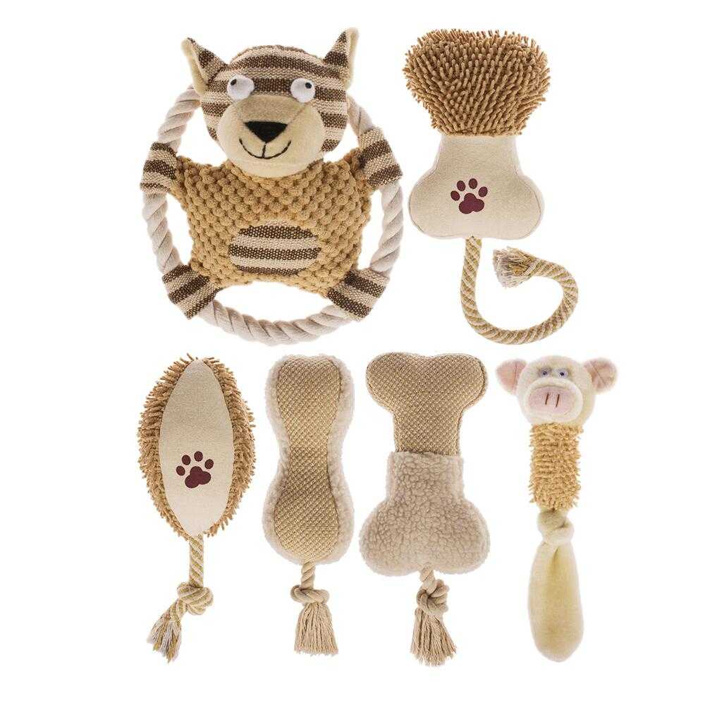 Fast shipping 6-Pack Adorable Dog Plush Toys Set - Majpet