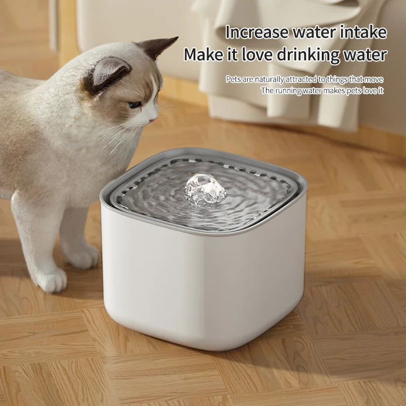 3L Cat Water Fountain Auto Recirculate Filter Large Capacity Filtring - Majpet