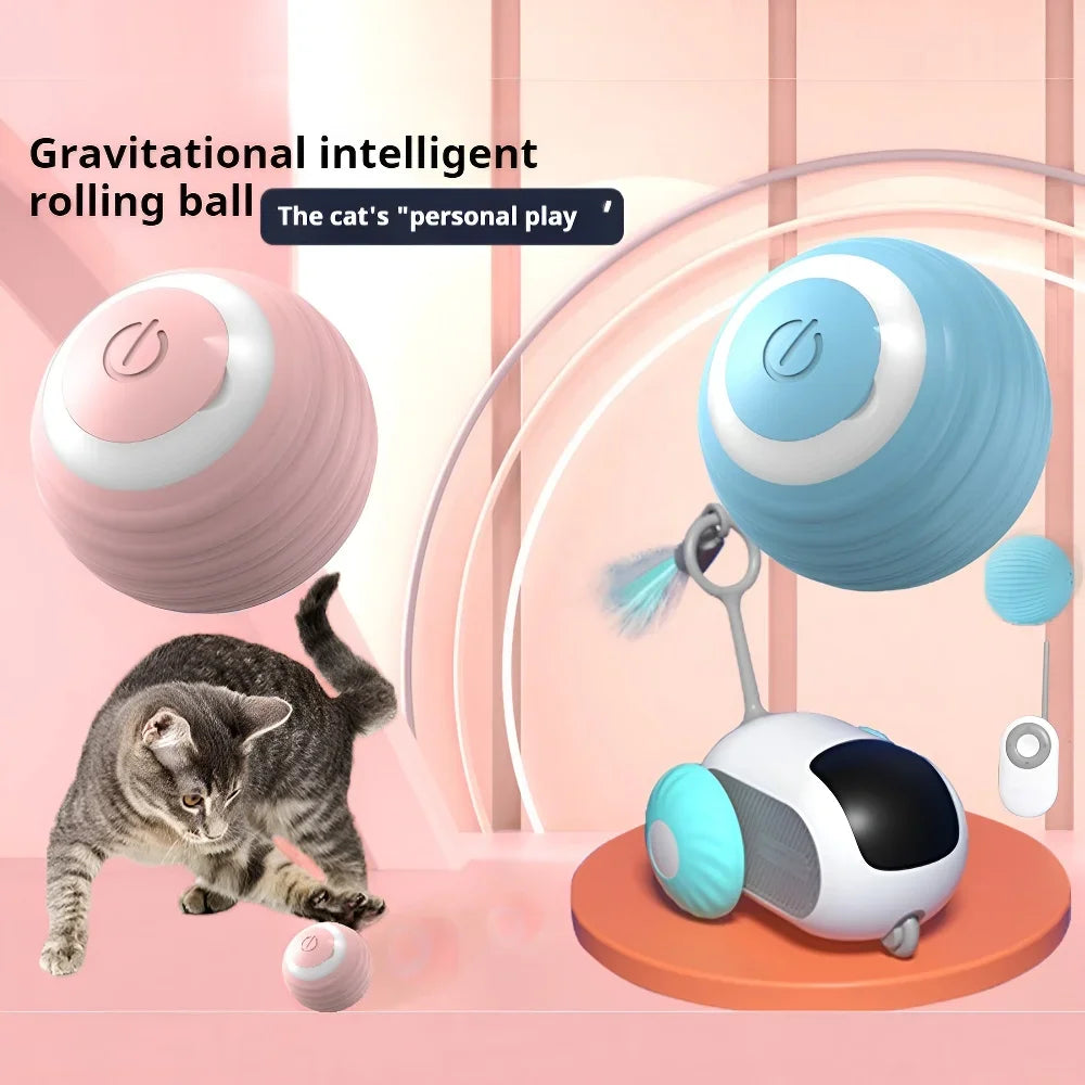 Cat Interactive Ball Smart Pet Cat Toys Indoor Automatic Rolling Magic - Majpet