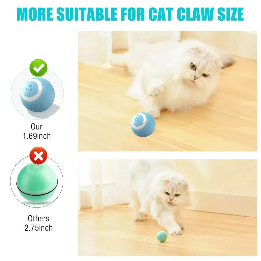 Interactive Cat Toy Ball 360° Automatic Rotating Rolling Ball - Majpet
