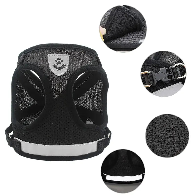 Pet Leash Undershirt Harnesses Mesh Breathable Adjustable Easy Control - Majpet