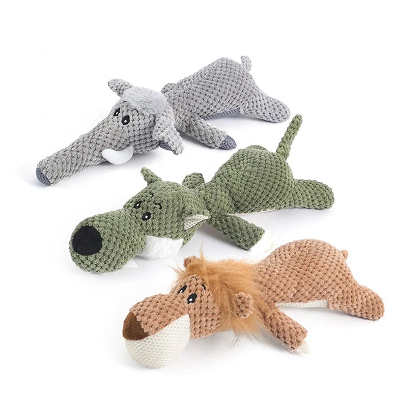 Dinosaur Plush Dog Squeaky Interactive Toys For Small Large Dogs Bite - Majpet