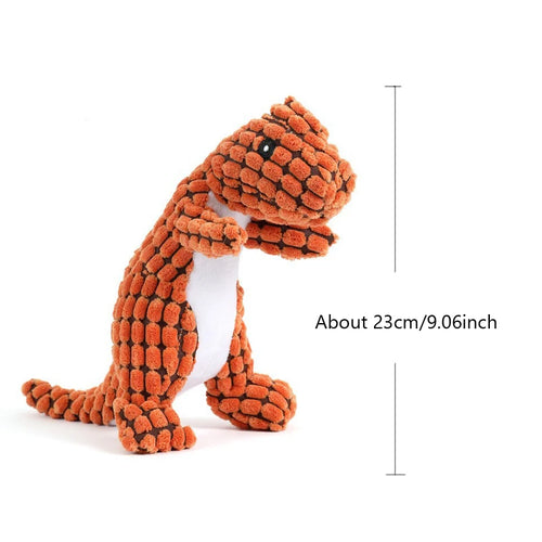 Dinosaur Plush Dog Squeaky Interactive Toys For Small Large Dogs Bite - Majpet
