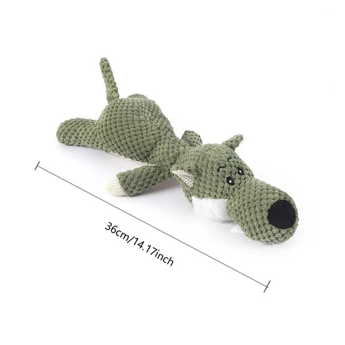 Dinosaur Plush Dog Squeaky Interactive Toys For Small Large Dogs Bite - Majpet