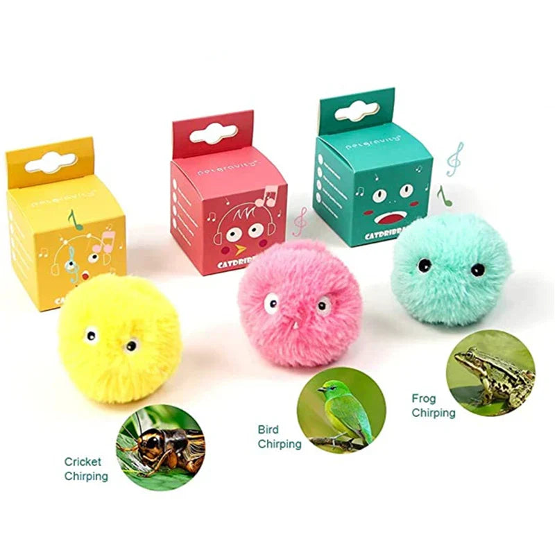 Interactive Ball Smart Cat Toys Plush Electric Catnip Training Toy - Majpet