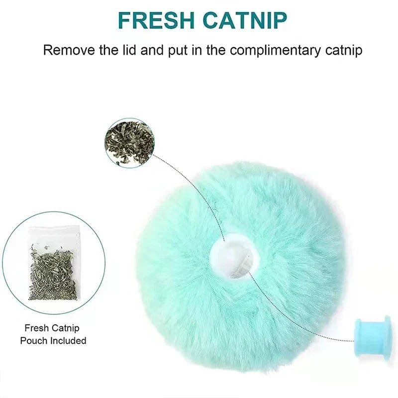 Interactive Ball Smart Cat Toys Plush Electric Catnip Training Toy - Majpet