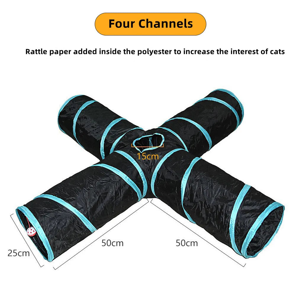 Cat Tunnel Pet Supplies Cat S T Pass Play Tunnel Foldable Cat Tunnel - Majpet