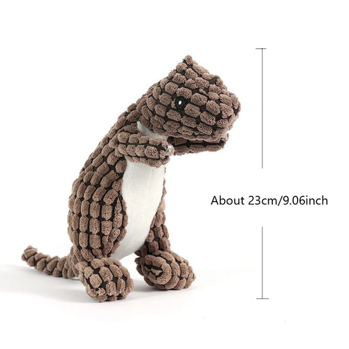 Dinosaur Plush Dog Squeaky Interactive Toys For Small Large Dogs Bite - Majpet