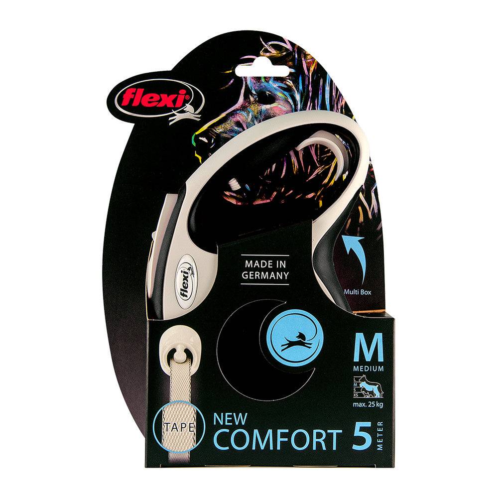 Dog Lead Flexi NEW COMFORT 8 m Black Size L - Majpet