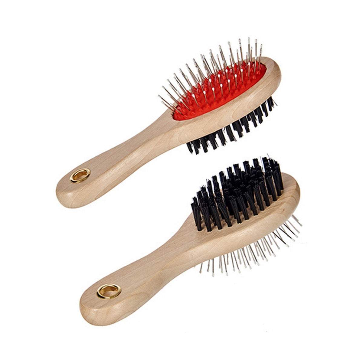 Dog Brush 9 x 5 x 21 cm Red Black Brown Steel Plastic - Majpet