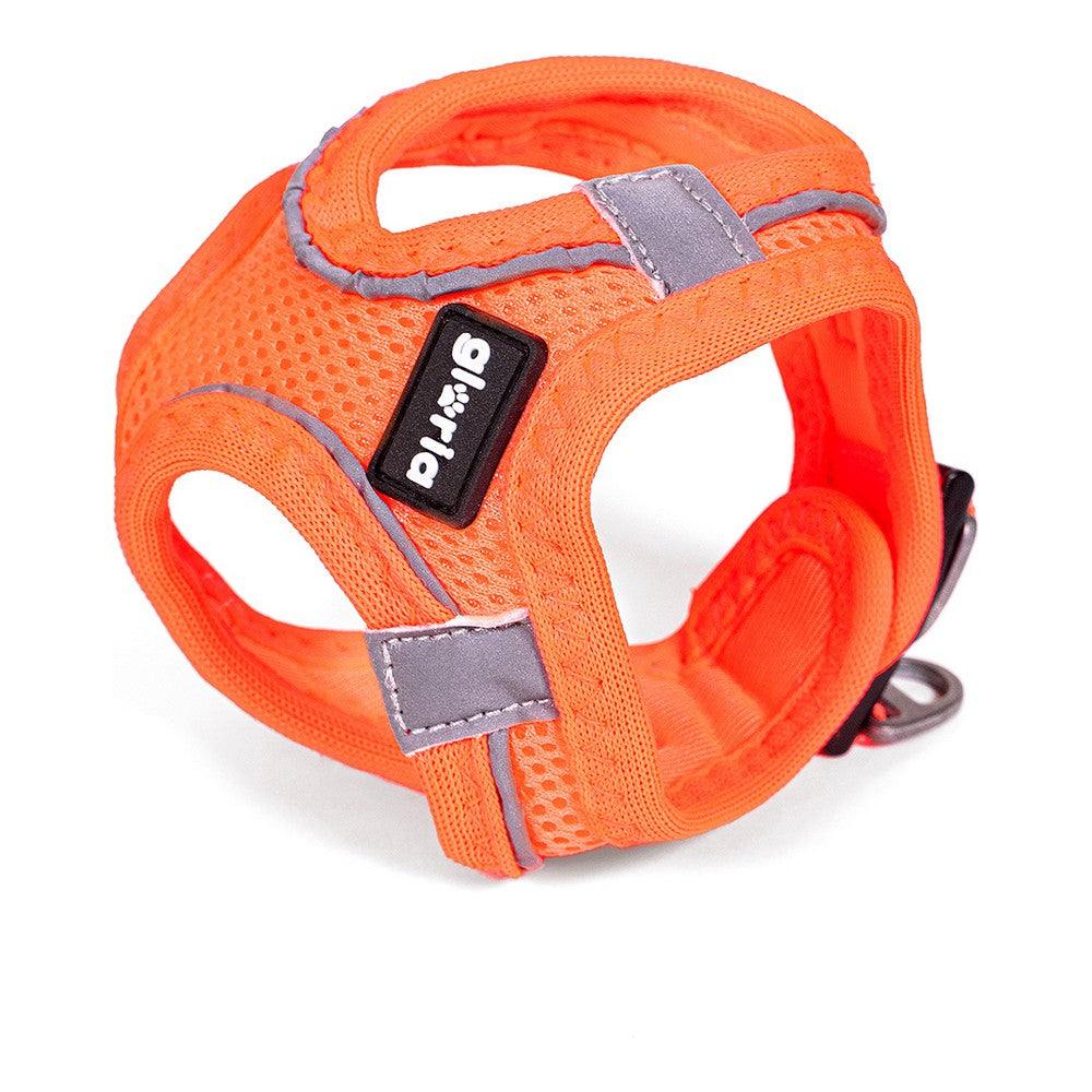 Dog Harness Gloria Air Mesh Trek Star Adjustable Orange Size XXXS - Majpet