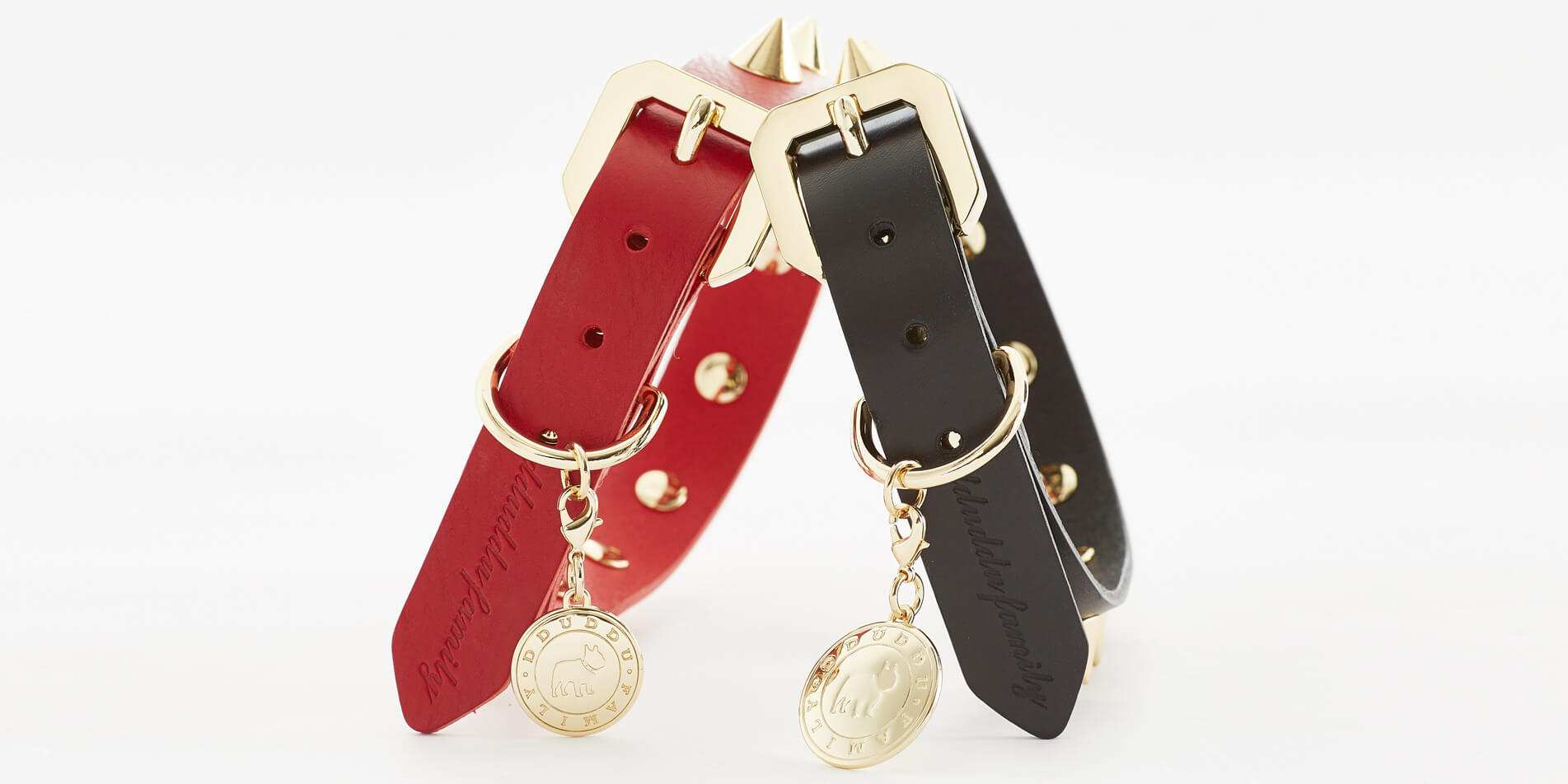 Golden Spike Red Collar - Majpet