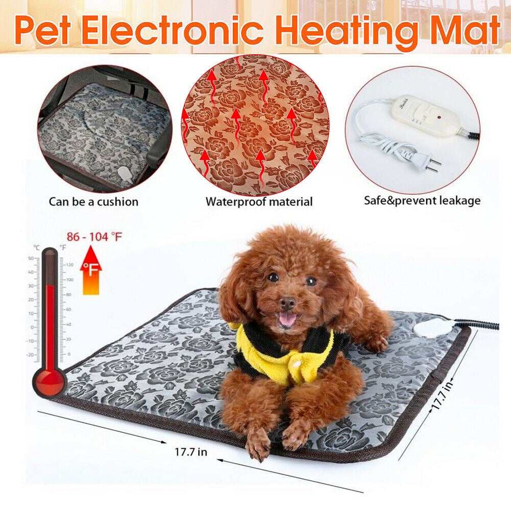 Thermal Heating Waterproof Bed Pad for Pets with Adjustable - Majpet