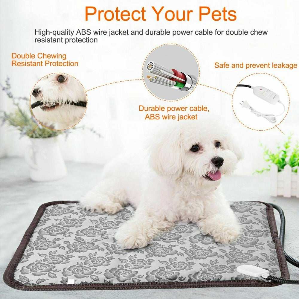 Thermal Heating Waterproof Bed Pad for Pets with Adjustable - Majpet