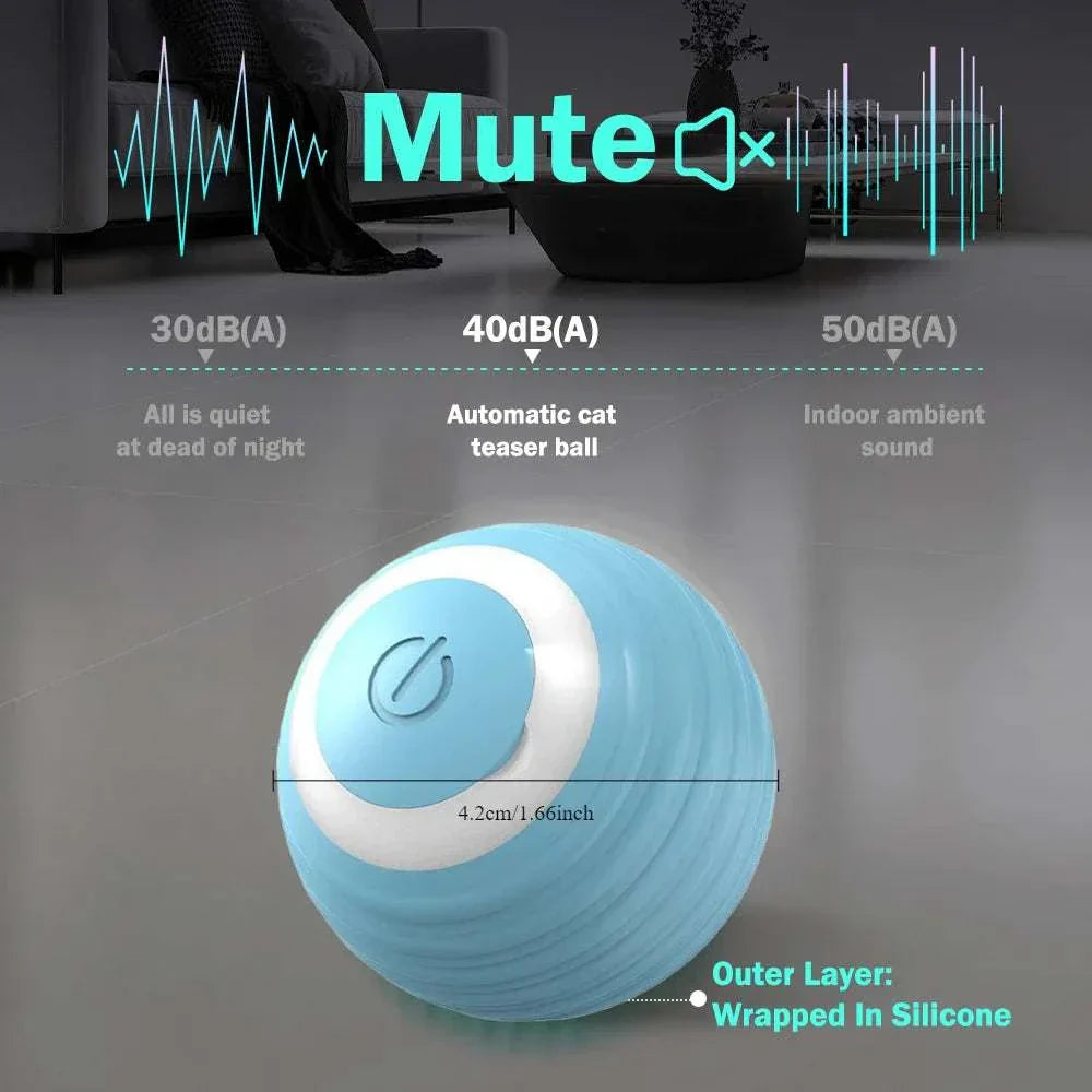 Interactive Cat Toy Ball 360° Automatic Rotating Rolling Ball - Majpet