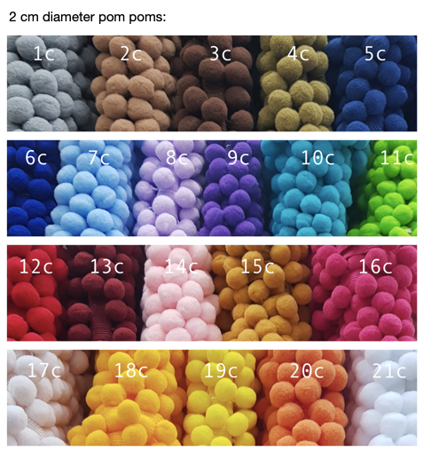 Saveplace® Round Pet Mat - Various Colors TINY Pom Poms, 2 Sizes - Majpet