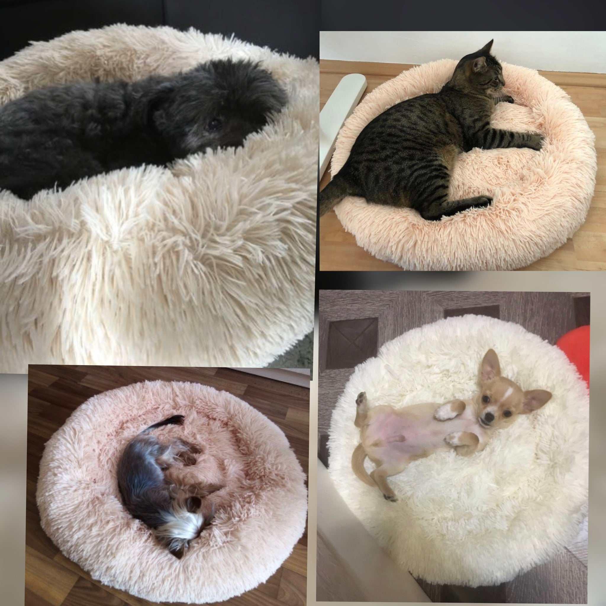 Super Soft Long Plush Comfy Calming Pet Bed - Majpet